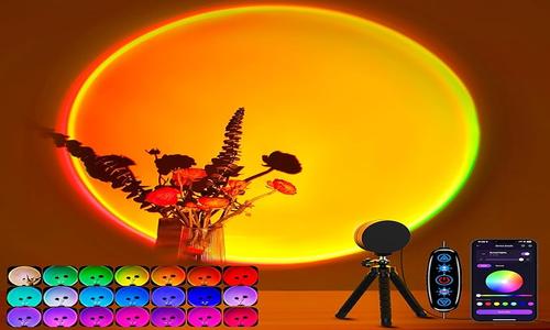 Sunset lamp projector for home light decor