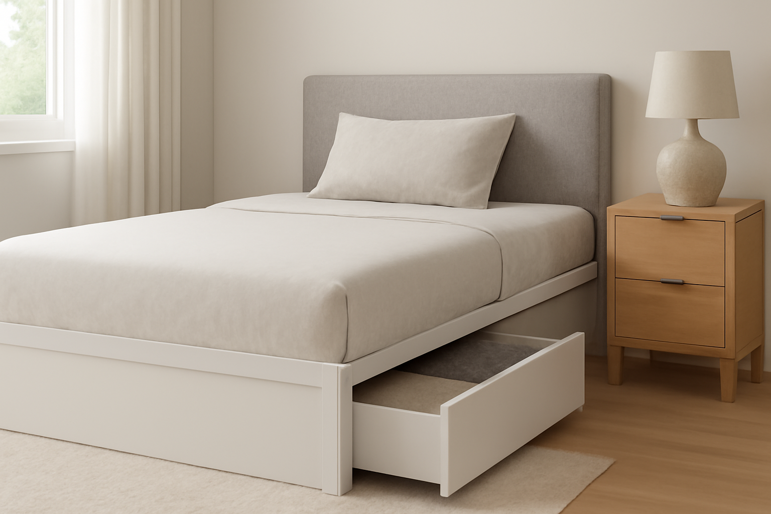 Under-Bed Storage Solutions for Small Bedroom Idea