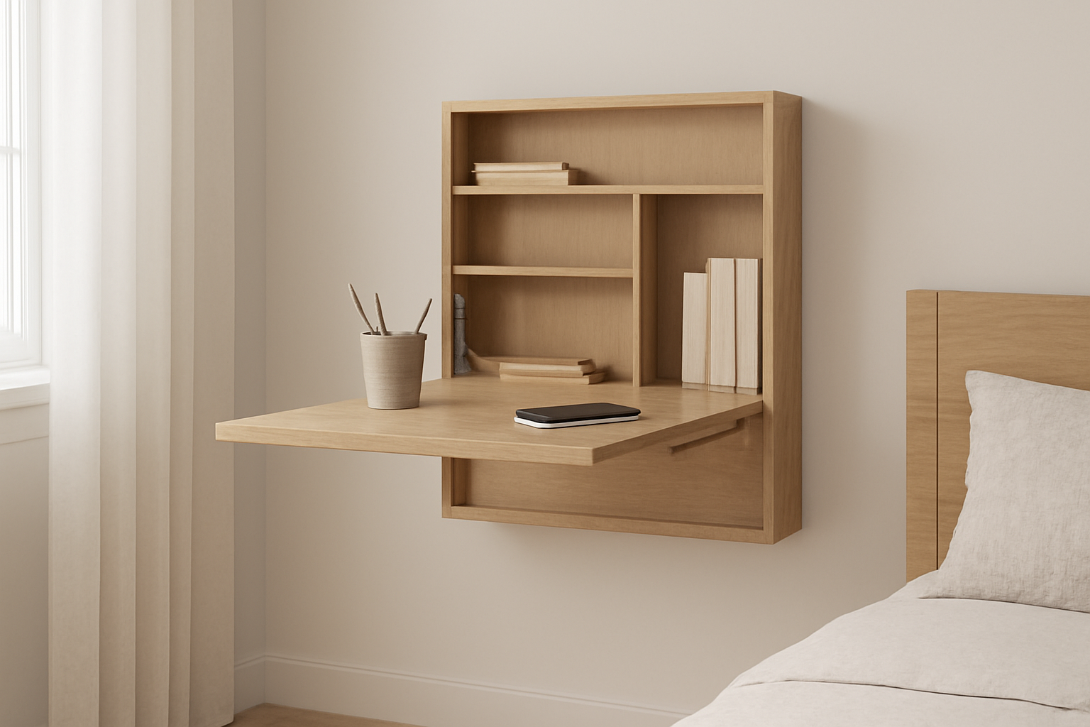 Compact and Foldable Desk for Small Bedrooms