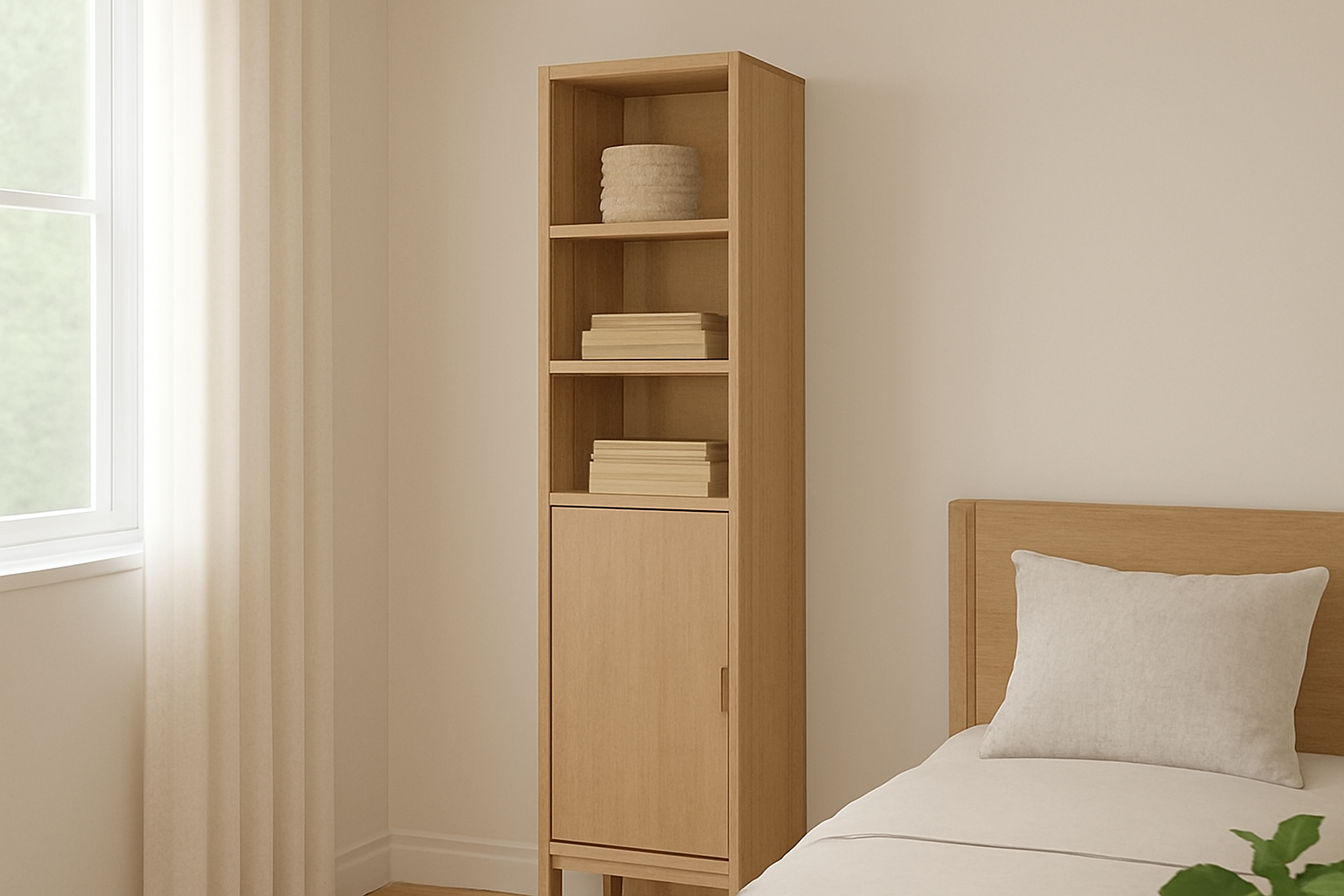Tall Storage Cabinet for Small Bedroom