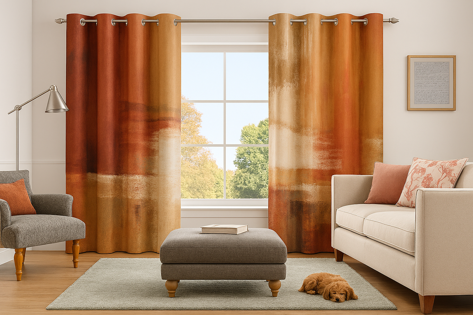 Asuexpect Burnt Orange Curtains for people who are looking about, how to pick curtains for your living room